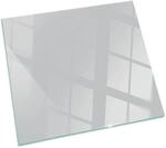 Tulup Glasplatte f&uuml;r Kamin Grau Kamin Glasplatte Quadrat 60x60 cm Grau...