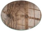 Tulup Glasplatte f&uuml;r Kamin Nat&uuml;rliches Holzmuster Kamin Glasplatte Runden...