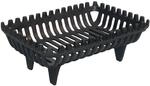 Relaxdays Kaminrost Gusseisen Schwarz mit Standf&uuml;&szlig;en 18 cm x 46 cm x 31 cm 7,5 kg