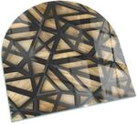 Tulup Glasplatte f&uuml;r Kamin Geometrie mit Holz Vorlegeplatte f&uuml;r Kamin&ouml;fen