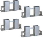 TRUTZHOLM 4er Set Holzstapelhilfe Feuerverzinkter Stahl 34x10x15 cm Holzstapelhalter