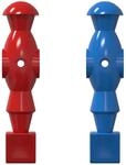 vidaXL Tischfu&szlig;ball Spieler 22 Stk Blau und Rot 2,4 x 2,1 x 9,7 cm PP 858894