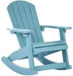 Beliani Schaukelstuhl Blau 68x52x67