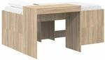 vidaXL Hochbett mit Schreibtisch f&uuml;r Kinder Sonoma-Eiche Holzwerkstoff 3422669