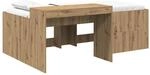 vidaXL Hochbett mit Schreibtisch f&uuml;r Kinder Artisan-Eiche 90 x 200 cm 3422658