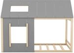 okwish Hausbett 90x200cm mit Dach und Fenster Kinderzimmer Natur ohne Matratze