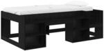 vidaXL Kinderbettgestell mit Stauraum Schwarze Eiche 90 x 200 cm 3422604