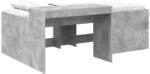 vidaXL Hochbett mit Schreibtisch f&uuml;r Kinder Betongrau 90 x 200 cm 3422654