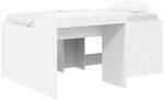 vidaXL Hochbett mit Schreibtisch f&uuml;r Kinder Wei&szlig; Holzwerkstoff 3422667