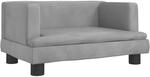 vidaXL Kindersofa Hellgrau 60x40x30 cm Samt 3196318
