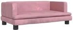 vidaXL Kindersofa Rosa 80x45x30 cm Samt 3196308