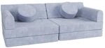 Juskys Kinder Spielsofa Kayo Cord in Hellblau