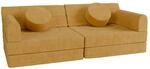 Juskys Kinder Spielsofa Kayo Cord in Gelb