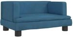 vidaXL Kindersofa Blau 60x40x30 cm Samt 3196317
