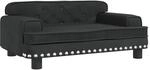 vidaXL Kindersofa Schwarz 70x45x30 cm Samt 3196297