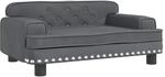 vidaXL Kindersofa Dunkelgrau 70x45x30 cm Samt 3196295