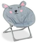 Relaxdays Moonchair f&uuml;r Kinder Polyester Faltbar 47 cm x 50 cm x 48 cm 1,7 kg