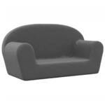 vidaXL Kindersofa 2-Sitzer Anthrazit Weich Pl&uuml;sch 356988