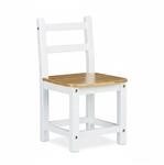 Relaxdays Kinderstuhl Bambus Wei&szlig; Robust 50 cm x 28,5 cm x 28 cm 1,9 kg