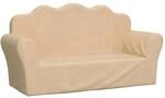 vidaXL Kindersofa 2-Sitzer Creme Weicher Pl&uuml;sch 357049