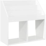 vidaXL Kinderregal Hochglanz Wei&szlig; 72,5 x 29,5 x 69 cm Holzwerkstoff 892383