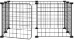 vidaXL 8-Tlg Haustierk&auml;fig mit T&uuml;r Schwarz 35x35 cm Stahl Modell 4