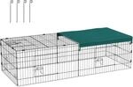 PawHut Small Animal Cage Stahl Oxford Gewebe 185L x 75B x 50H cm
