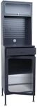 MCW Highboard P99 Stauf&auml;cher Metall Glas 182x54x40cm Anthrazit