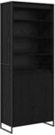 vidaXL Hohe Schr&auml;nke 2 Stk Schwarz Eichen-Optik 79 x 36 x 200 cm 3403040