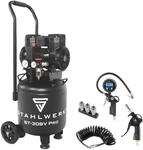 STAHLWERK Kompressor 8 bar 30 L Im Set Reifenf&uuml;ller Schlauch Pistole Verteiler