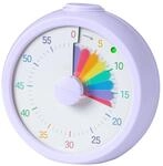 Relaxdays Timer Kunststoff Lila Visuell 60-Minuten mit Stummschaltung 9,5 cm x 9 cm x