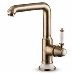 PaulGurkes Niederdruck Waschtischarmatur K&uuml;chenarmatur Messing Bronze Nostalgie