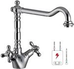 PaulGurkes Niederdruck Retro K&uuml;chenarmatur Wasserhahn Sp&uuml;ltischarmatur Antik...