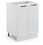 Vicco Midischrank Fame-Line Wei&szlig; Landhaus/Wei&szlig; 60 x 82 cm ohne Arbeitsplatte