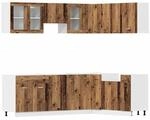 vidaXL 11 Tlg K&uuml;chenschrank-Set Lyon Altholz-Optik Holzwerkstoff 3328577