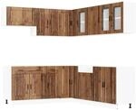 vidaXL 11 Tlg K&uuml;chenschrank-Set Porto Altholz-Optik Holzwerkstoff 3314939