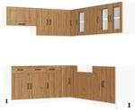 vidaXL 11 Tlg K&uuml;chenschrank-Set Kalmar Artisan-Eiche Holzwerkstoff 3314920