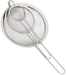 Relaxdays K&uuml;chensieb 3er Set Edelstahl Silber Feinmaschig
