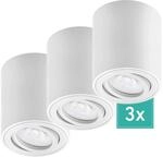 Oktaplex 3er Set Aluminium Aufbauspot Lile M Schwenkbar inkl. LED-Module...