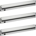Oktaplex Aluminium Unterbauleuchte 60cm 3er Set 90 Grad Schwenkbar Neutralwei&szlig;...