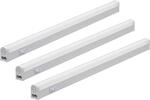 Oktaplex LED Unterbauleuchte Riga 3er Set K&uuml;che 28cm Neutralwei&szlig; 4000K 230V...