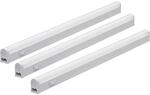 Oktaplex LED Unterbauleuchte Riga 3er Set K&uuml;che 54cm Warmwei&szlig; 3000K 230V mit