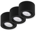 Oktaplex 3er Set Alu Aufbaustrahler Lile S Schwenkbar inkl. LED-Module Warmwei&szlig;