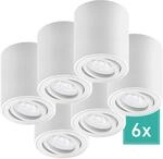 Oktaplex 6er Set Alu Deckenspot Lile M Schwenkbar inkl. LED-Module Warmwei&szlig;...