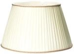 Orion Lightstyle Lampenschirm Creme Stoff mit Brauner Borte &Oslash; 45 cm H 27 cm