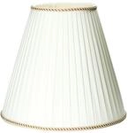Orion Lightstyle Lampenschirm Creme Stoff mit Brauner Borte &Oslash; 38 cm H 34 cm