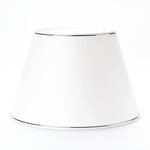 Orion Lightstyle Lampenschirm Wei&szlig; Stoff mit Silberkante &Oslash; 32 cm H 22 cm E27