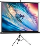 HOMCOM Projection Screen Kunststoff Metall 171L x 131H cm Schwarz