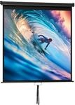 HOMCOM Projection Screen Kunststoff Metall 162,5L x 8B x 162H cm Schwarz
