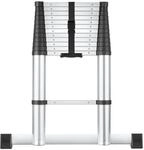 Tectake Aluminium Teleskopleiter 3 85 M 13 Sprossen Rutschfest 150 kg